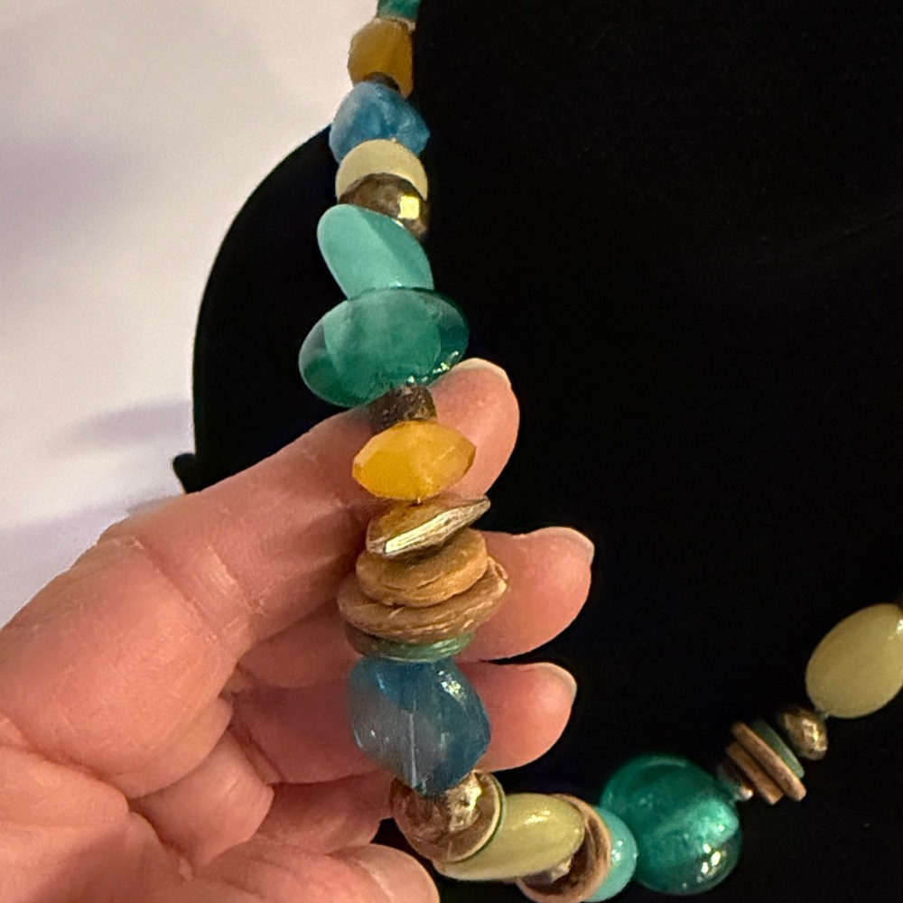 Ruby Rd. Turquoise and Amber Beaded Necklace - Picture 8 of 17